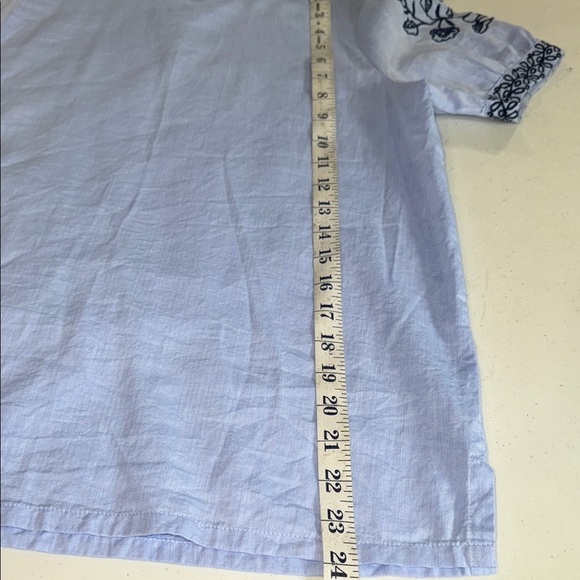 LOFT Blouse in Light Blue with Elegant Embroidery - Picture 6 of 11